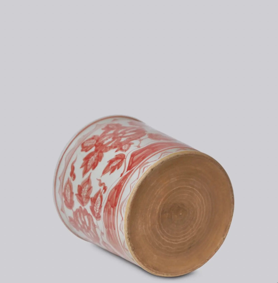 Peacock Rouge Porcelain Cachepot