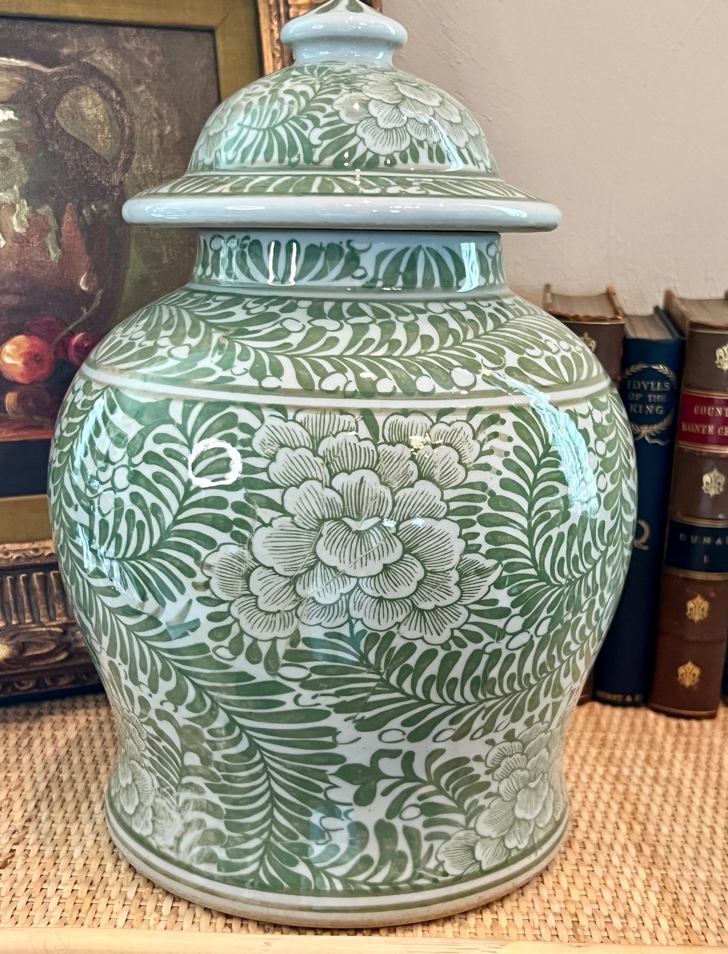 Peony Meadow Chinoiserie Jar