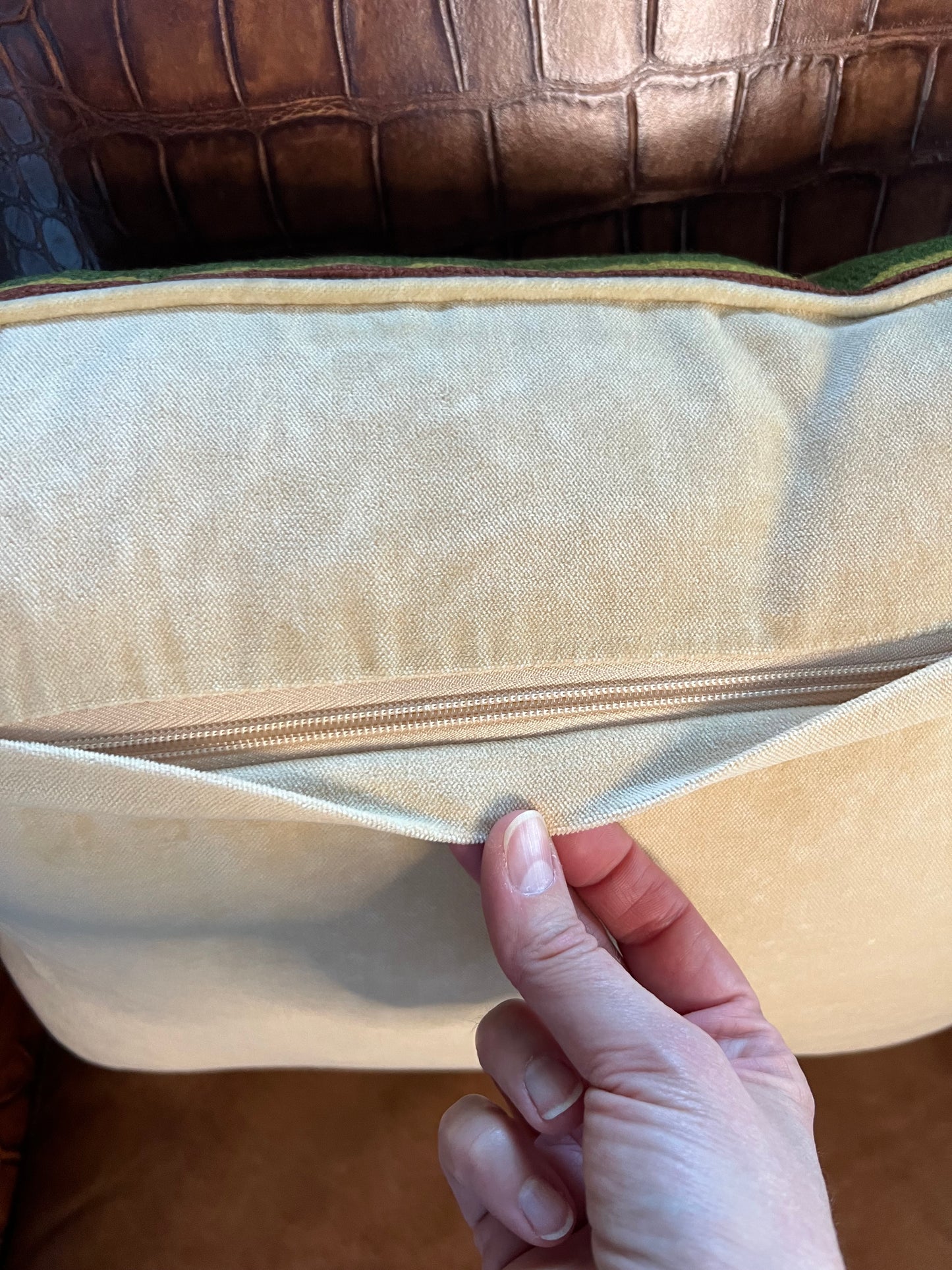 Feather & Field Needlepoint Pillow- Pheasant & Grouse, Down Filled