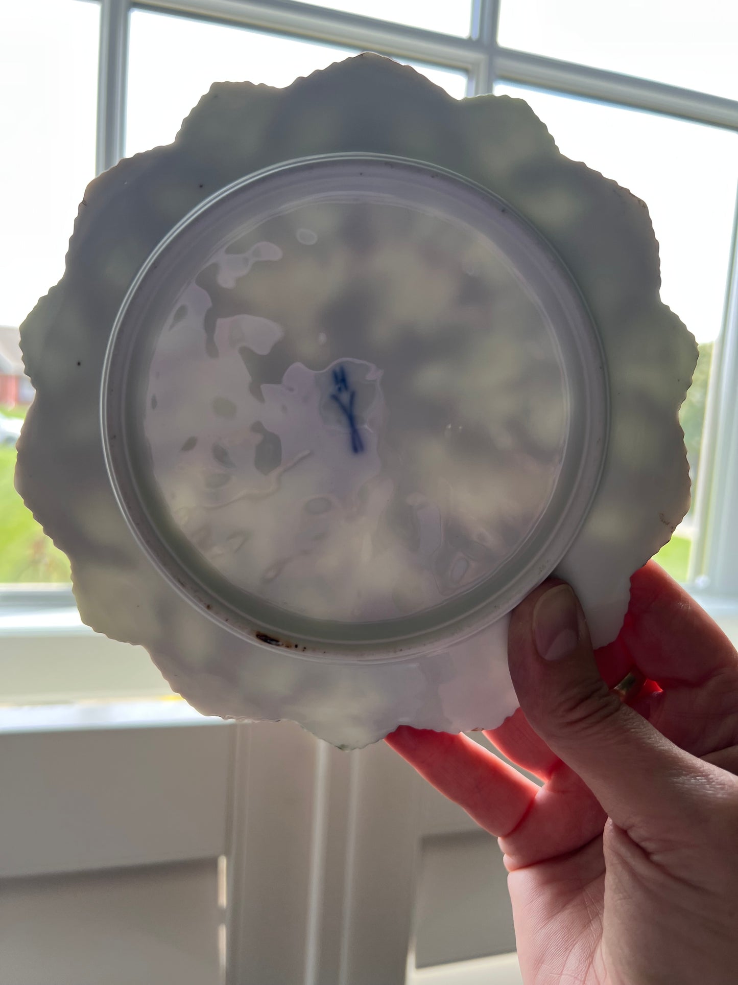 Antique German Porcelain Cabinet Plate Attributed to Gebrüder Schoenau