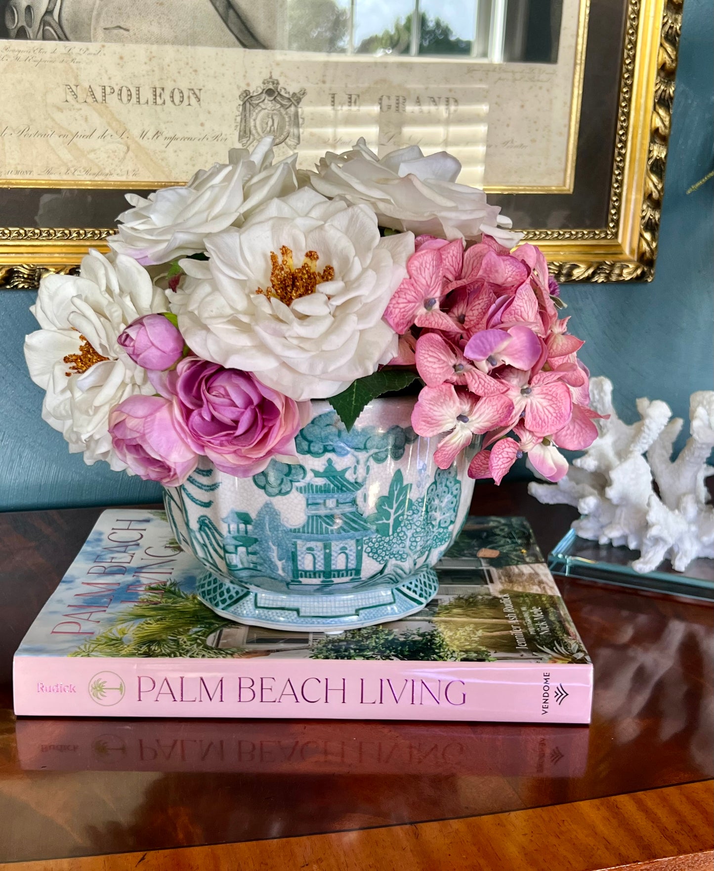 Turquoise Pagoda Willow Scalloped Cachepot