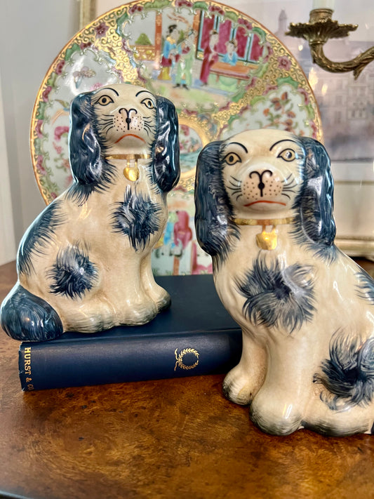 Blueberry Spaniels - Petite Reproduction Staffordshire Dog (Pair)