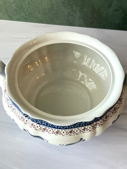 Vintage Booths “Real Old Willow” Covered Tureen – English Blue & White Transferware