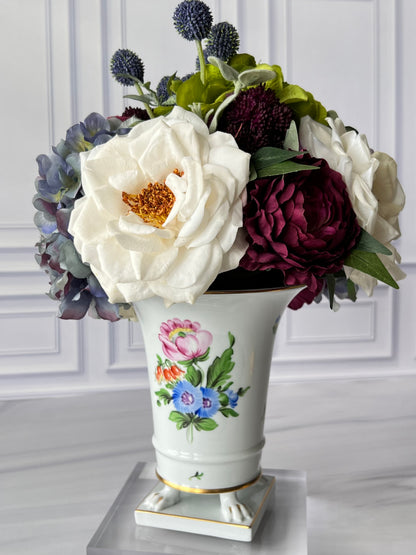 Vintage Herend Hand-Painted Porcelain Vase | Hungary | Circa 1970s