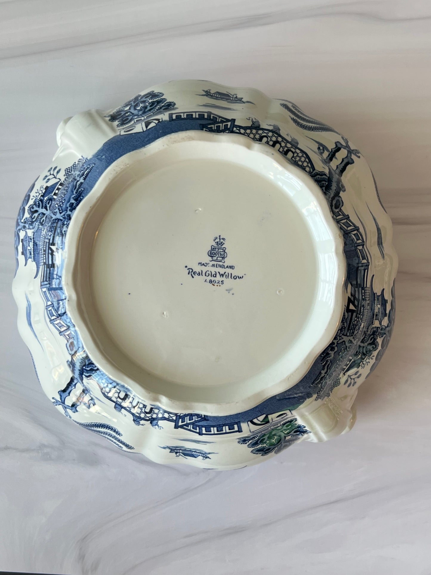 Vintage Booths “Real Old Willow” Covered Tureen – English Blue & White Transferware