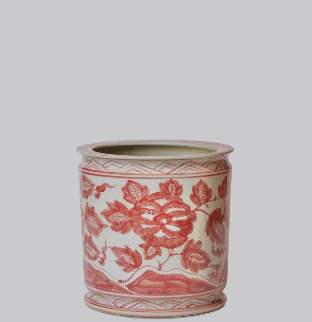 Peacock Rouge Porcelain Cachepot