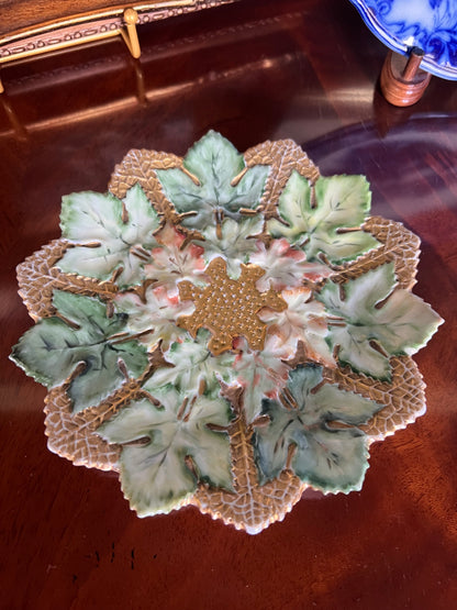 Antique German Porcelain Cabinet Plate Attributed to Gebrüder Schoenau