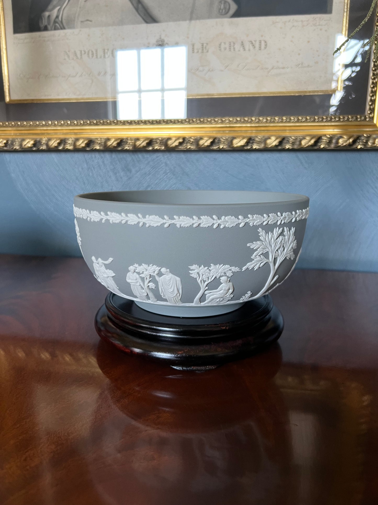 Rare Gray Color Wedgwood Jasperware Bowl