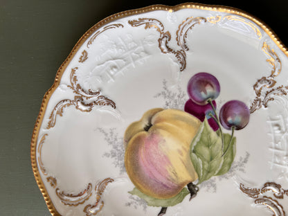 Vintage Rosenthal Fruit Plates Set of 8 | Ivory & Gold