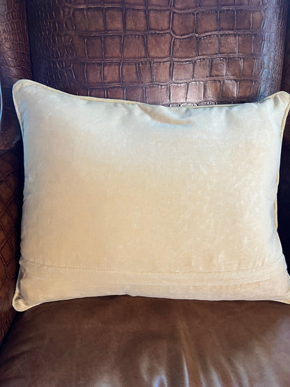 Feather & Field Needlepoint Pillow- Pheasant & Grouse, Down Filled