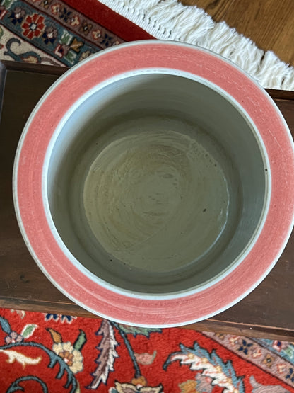 Peacock Rouge Porcelain Cachepot