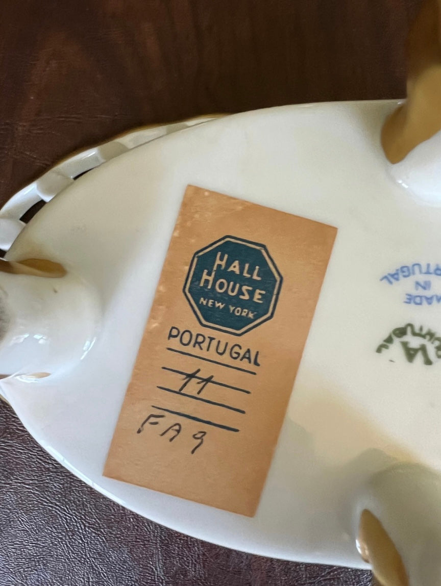 Vintage Vista Alegre Reticulated Oval Bowl