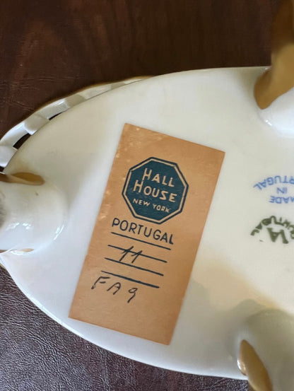 Vintage Vista Alegre Reticulated Oval Bowl