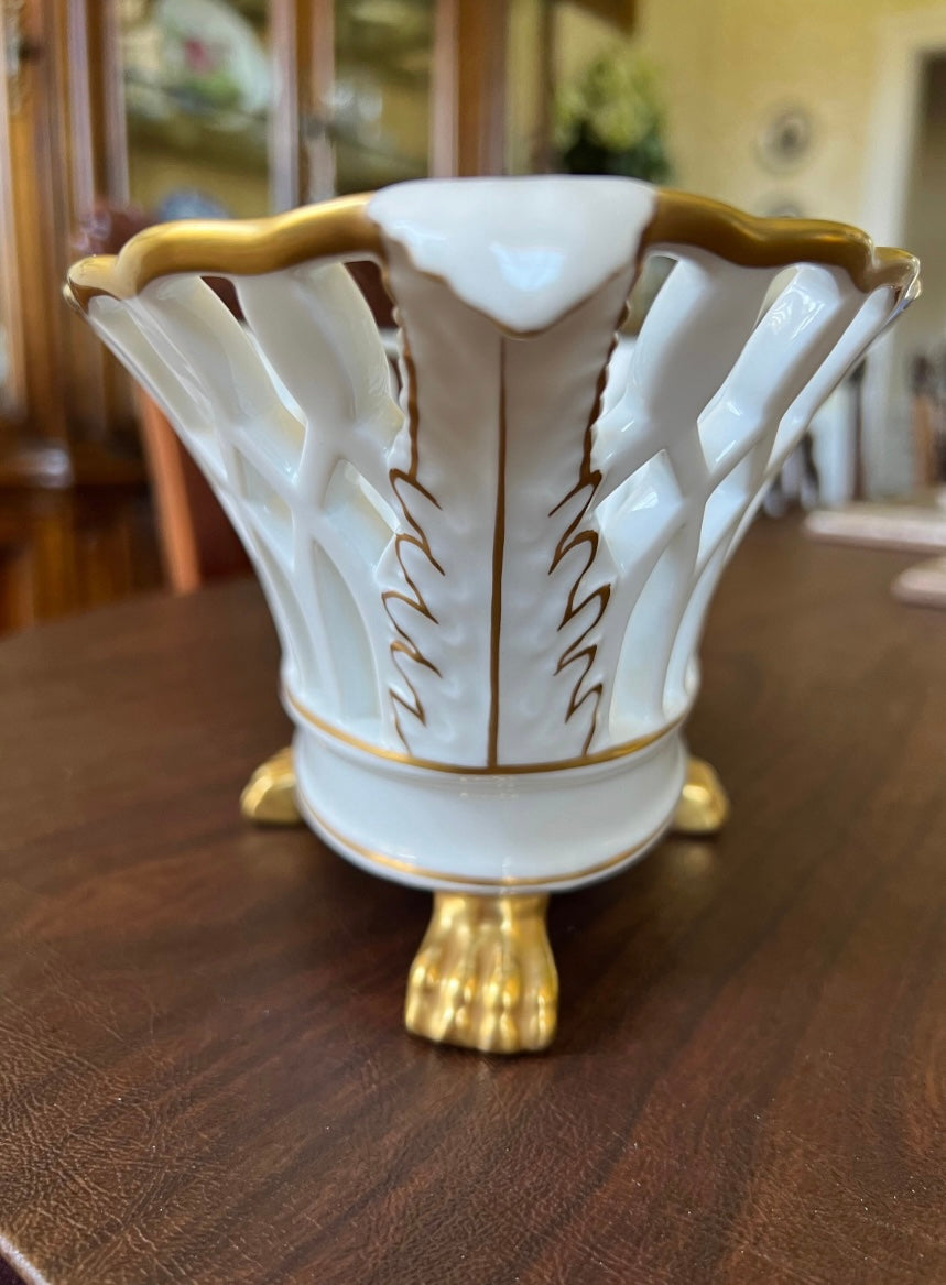 Vintage Vista Alegre Reticulated Oval Bowl