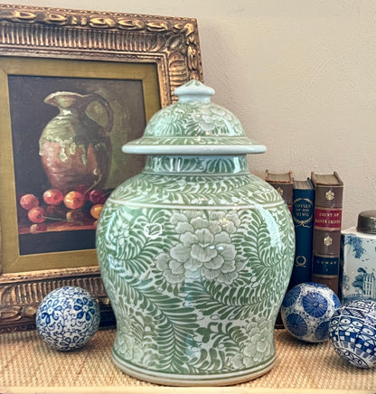 Peony Meadow Chinoiserie Jar