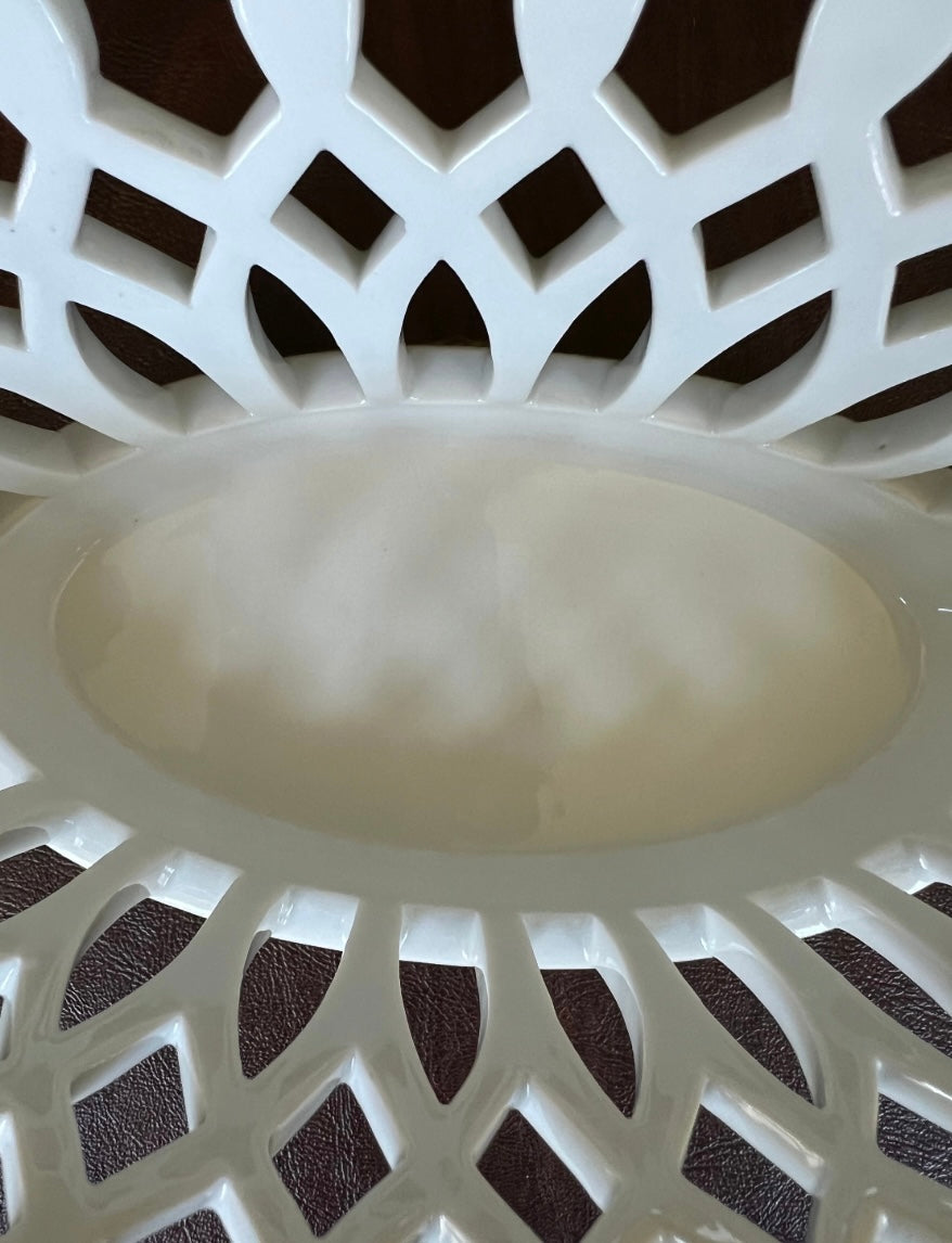 Vintage Vista Alegre Reticulated Oval Bowl