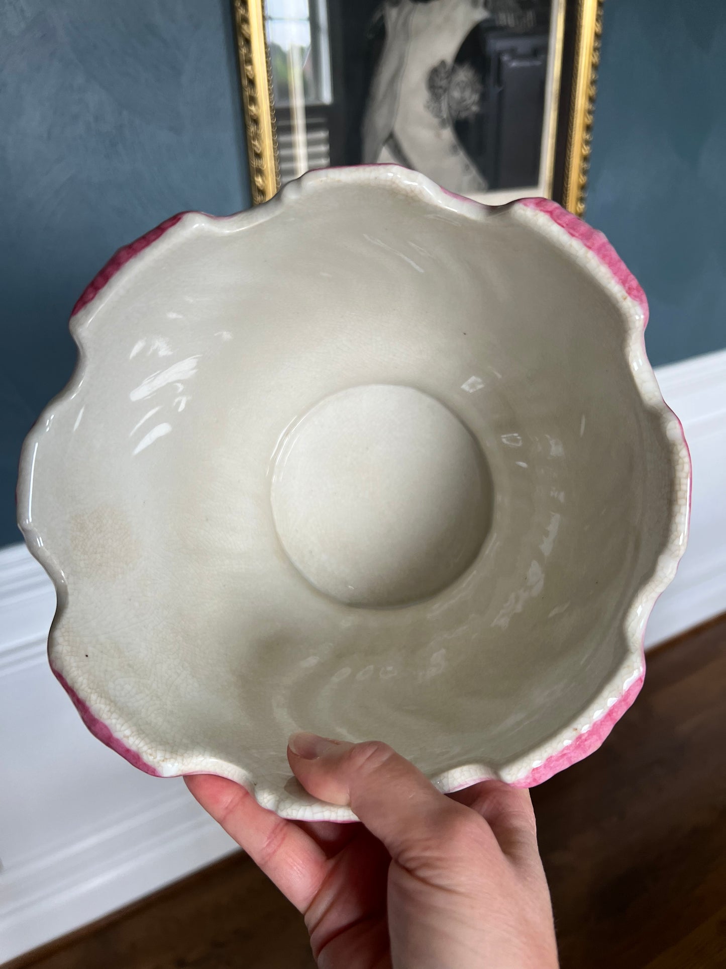 Pink Pagoda Garden Scalloped Cachepot Planter