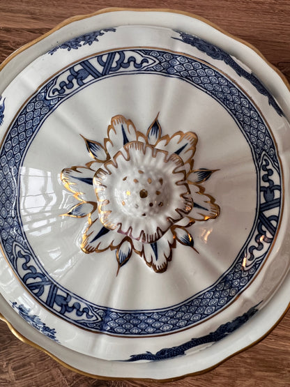 Vintage Booths Dragon Tureen | Blue & White English Transferware