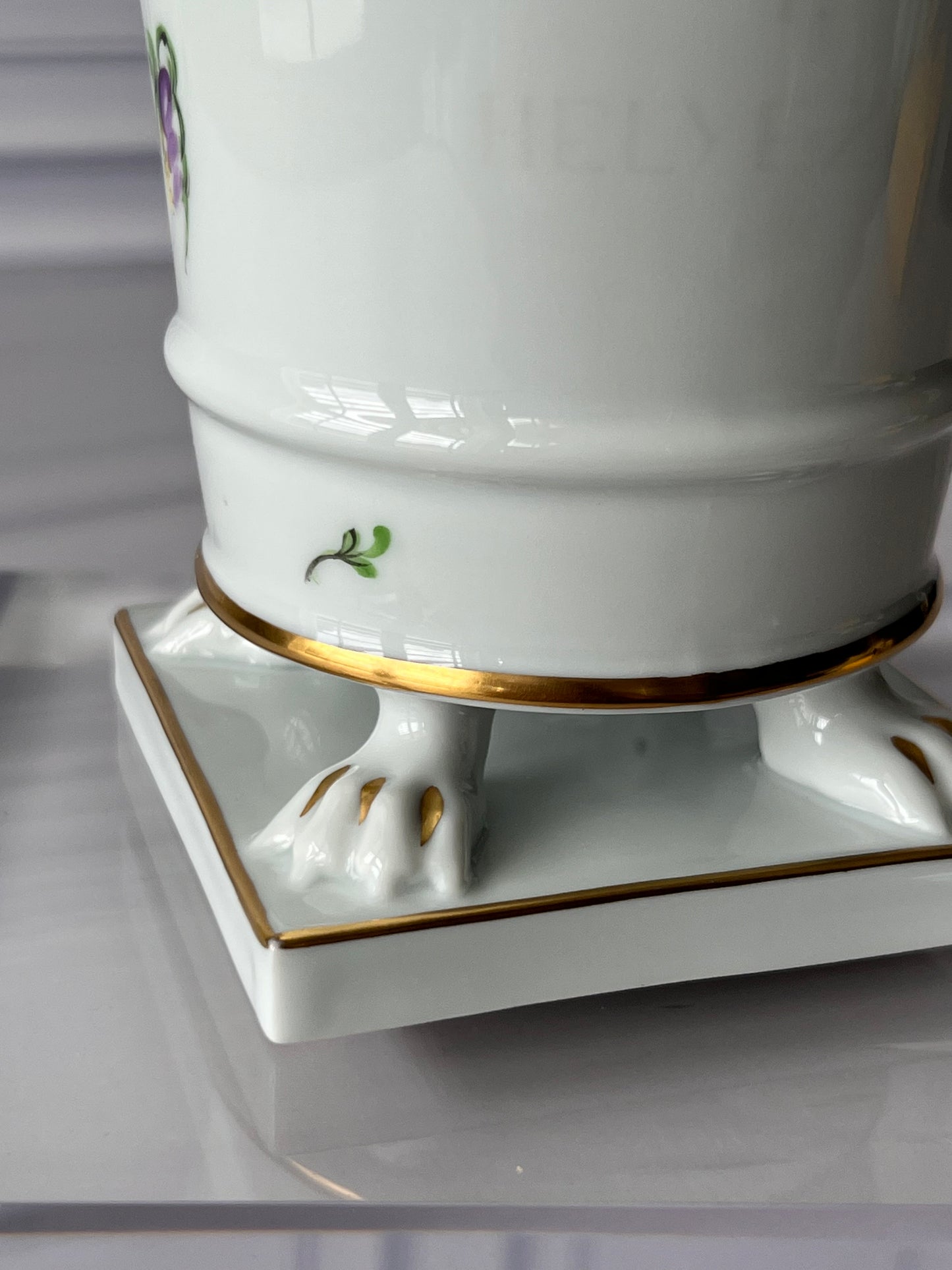 Vintage Herend Hand-Painted Porcelain Vase | Hungary | Circa 1970s
