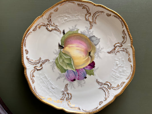 Vintage Rosenthal Fruit Plates Set of 8 | Ivory & Gold
