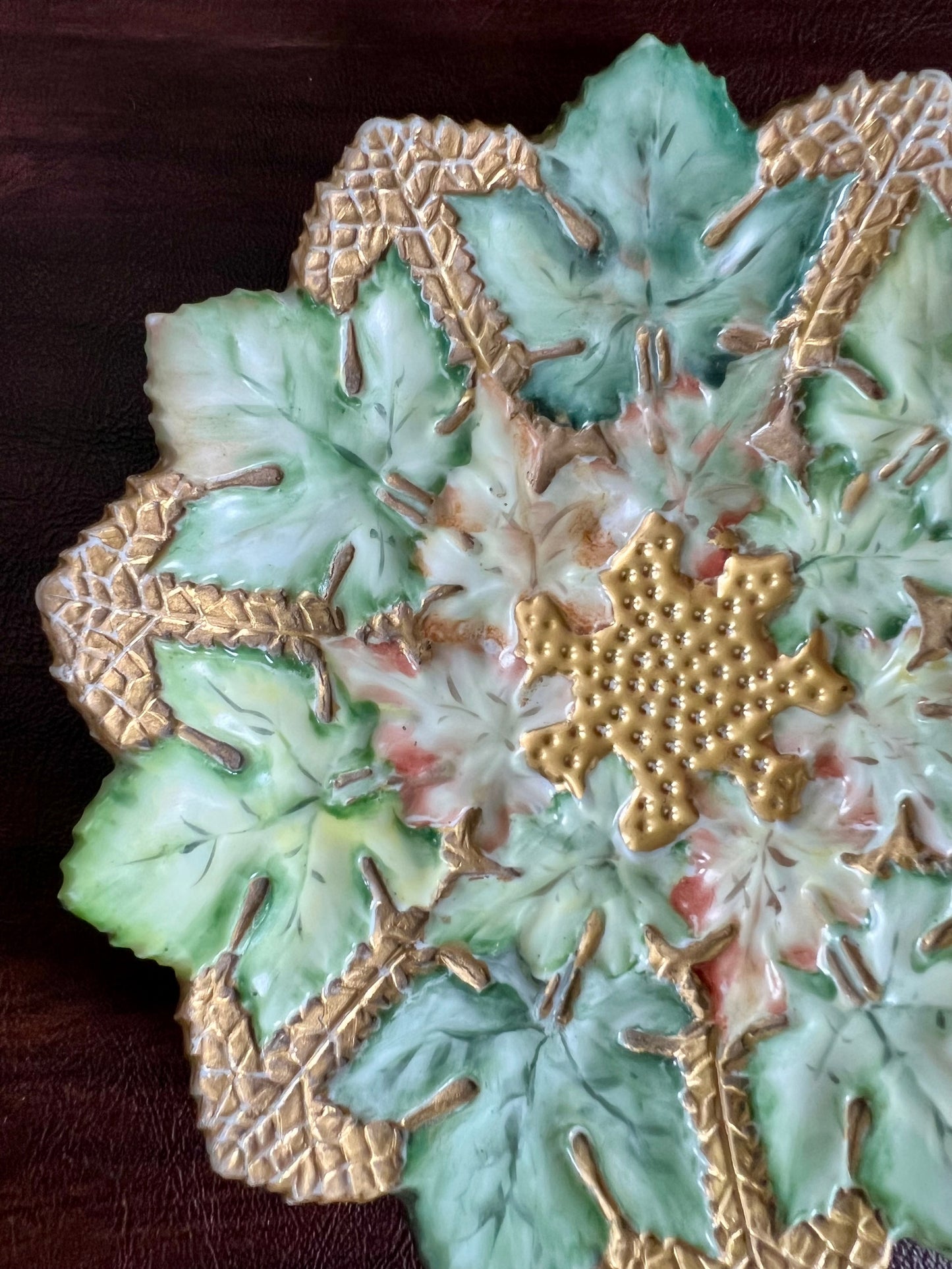 Antique German Porcelain Cabinet Plate Attributed to Gebrüder Schoenau