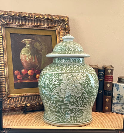 Peony Meadow Chinoiserie Jar