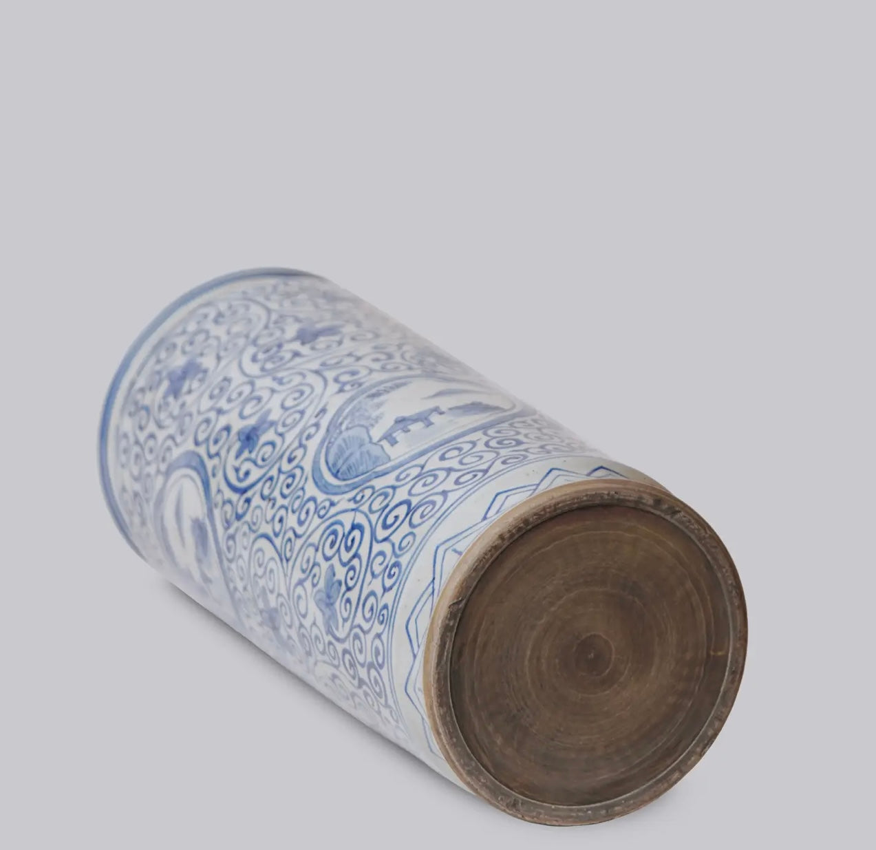 Imperial Vista Umbrella Stand- Blue & White Porcelain