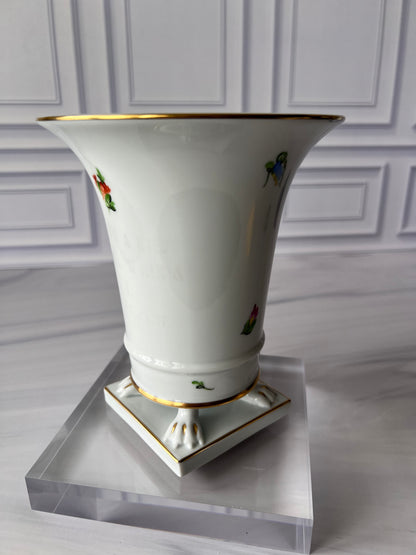 Vintage Herend Hand-Painted Porcelain Vase | Hungary | Circa 1970s