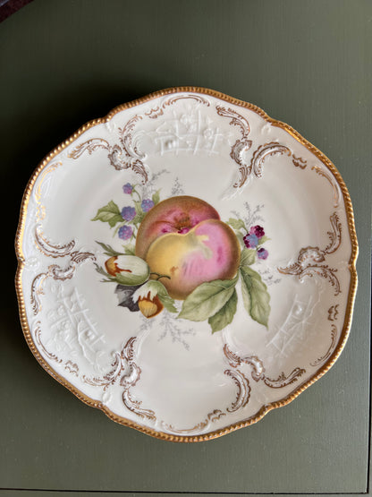 Vintage Rosenthal Fruit Plates Set of 8 | Ivory & Gold