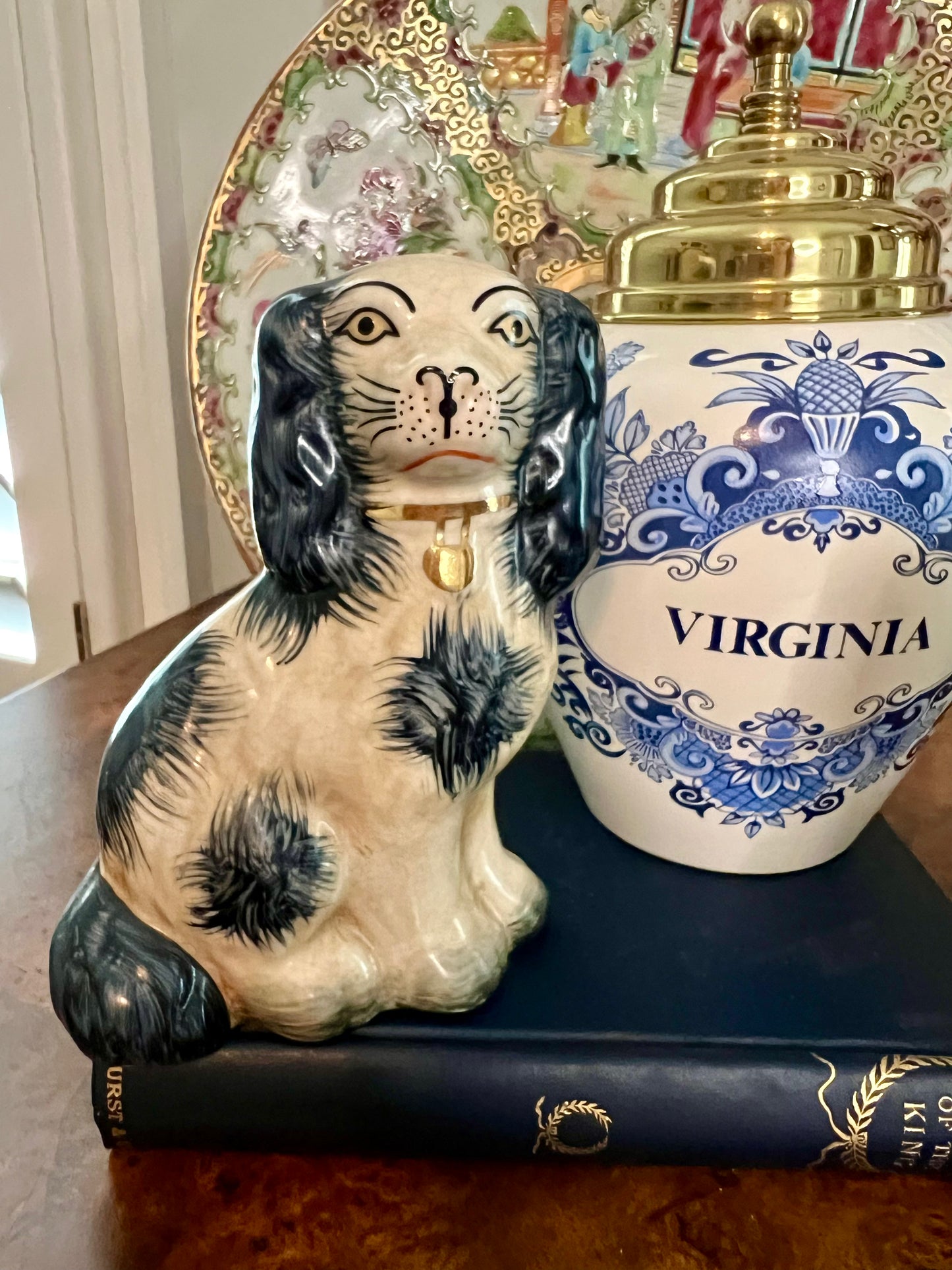 Blueberry Spaniels - Petite Reproduction Staffordshire Dog (Pair)