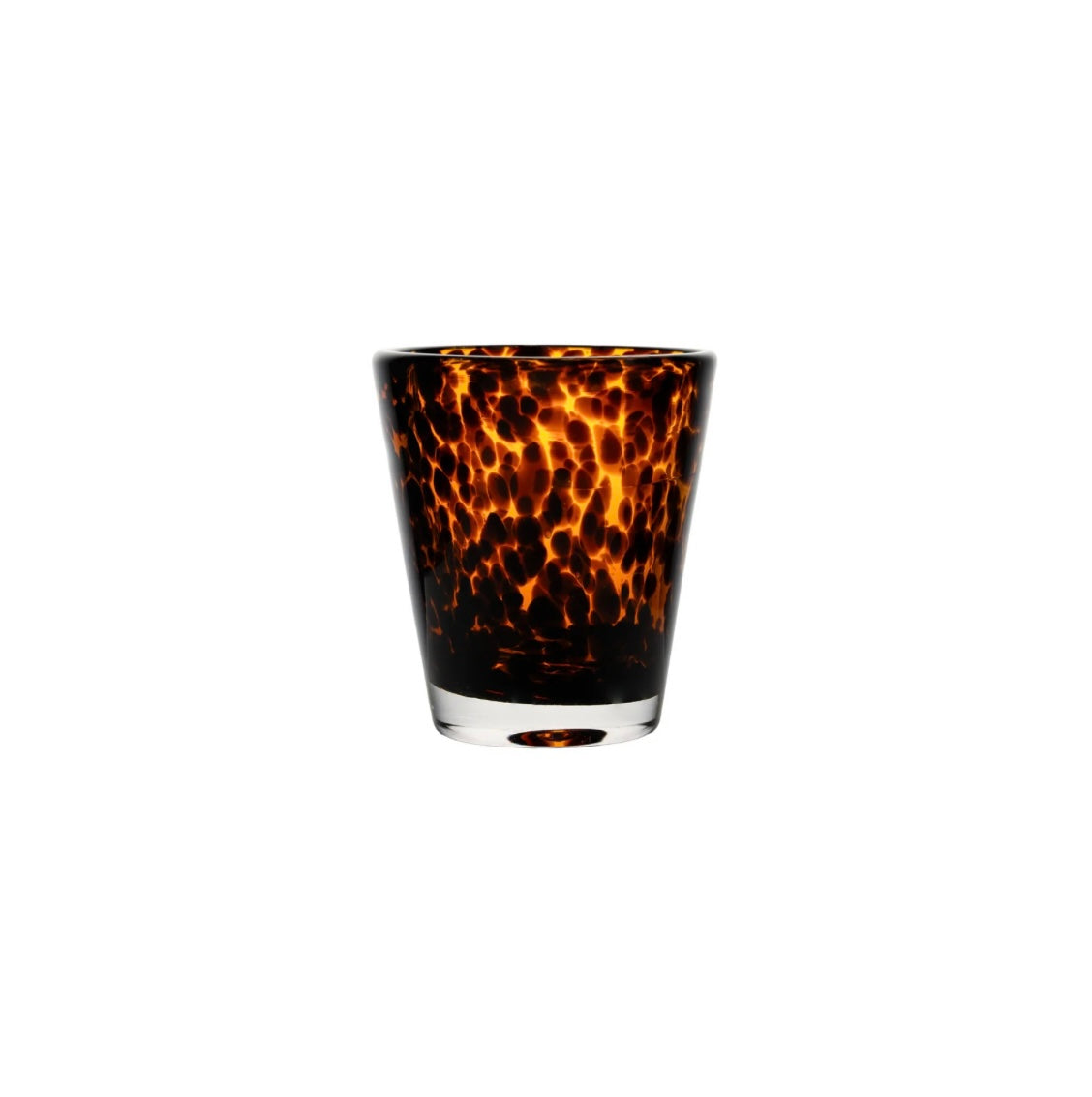 Tortoise Shell Glass Tumblers – Set of 4, 8 oz