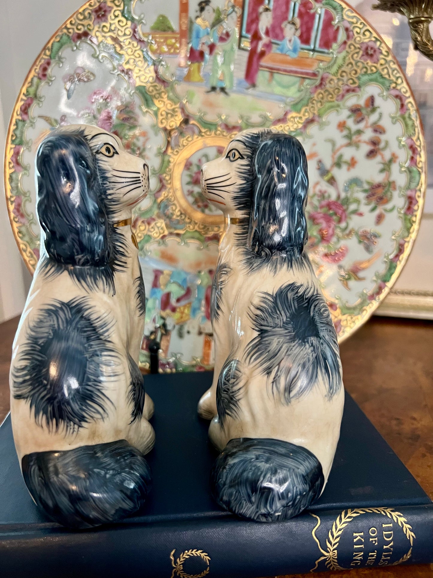 Blueberry Spaniels - Petite Reproduction Staffordshire Dog (Pair)