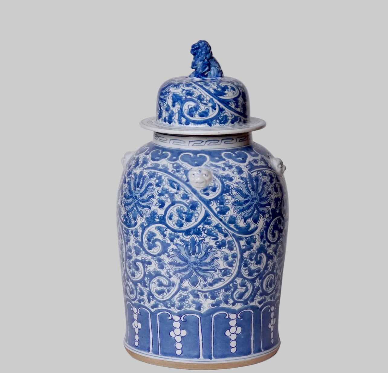 Indigo Garden Temple Jar