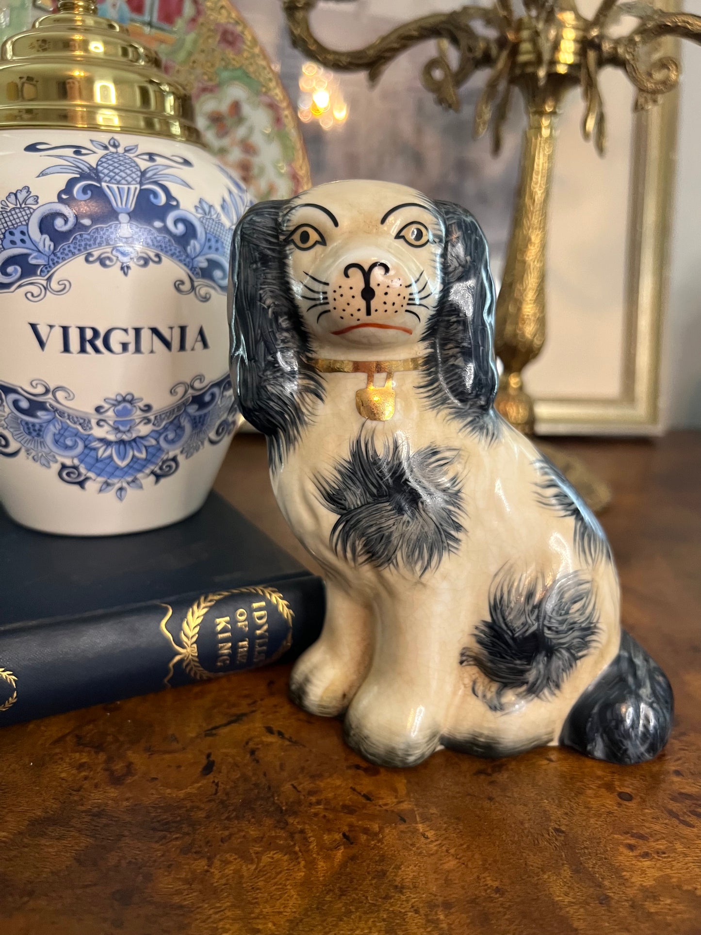 Blueberry Spaniels - Petite Reproduction Staffordshire Dog (Pair)