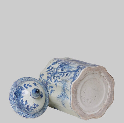 Golden Pheasant Ribbed Ginger Jar 17.5” T