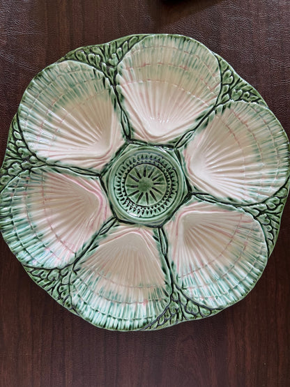 Pink & Green Oyster Plate | Made in Portugal