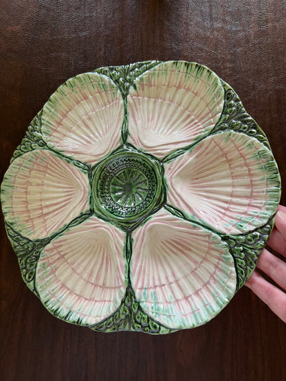 Pink & Green Oyster Plate | Made in Portugal