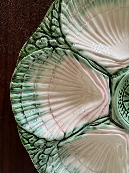 Pink & Green Oyster Plate | Made in Portugal