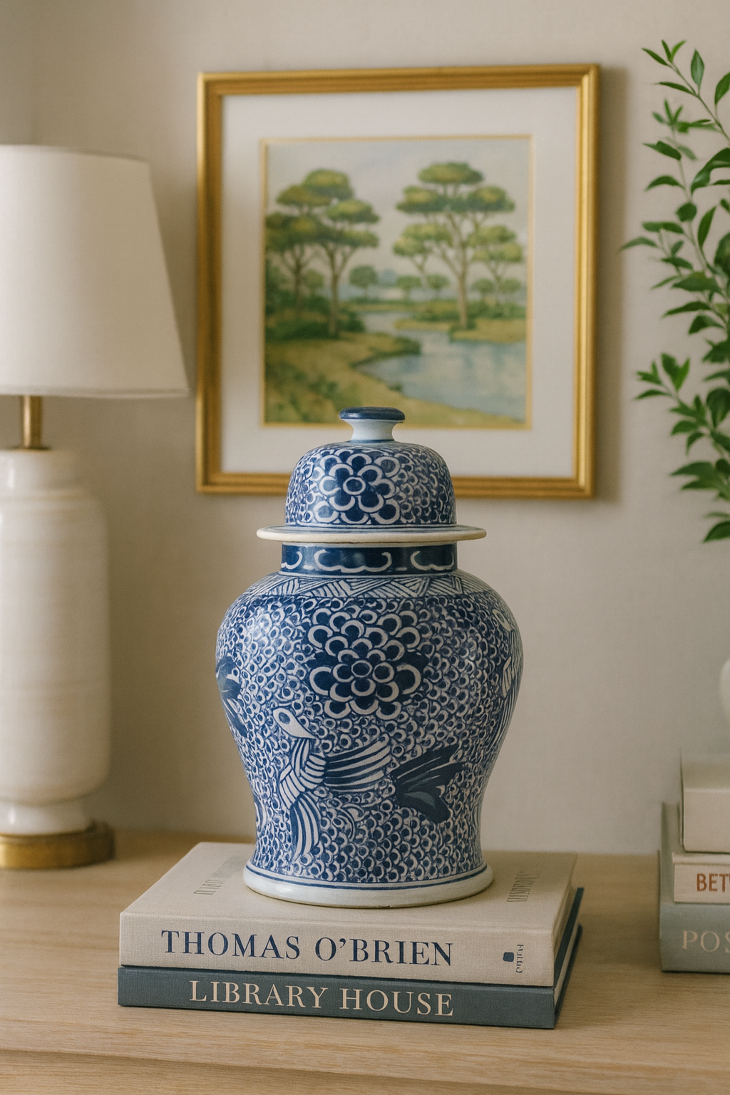 Phoenix Court Temple Jar 14” Tall