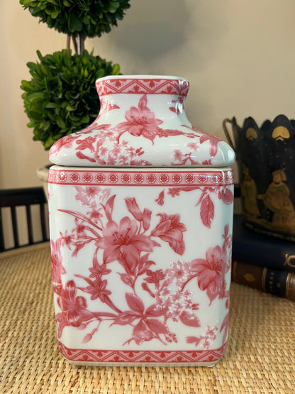 Pink Blossom Garden Porcelain Tissue Cover