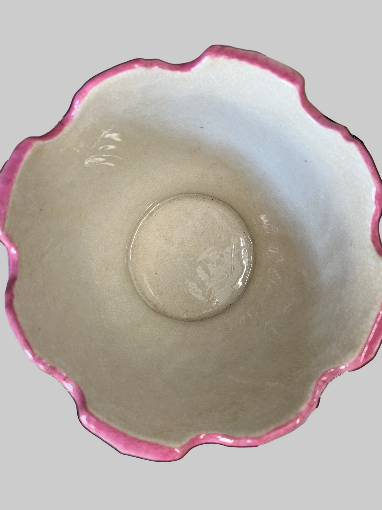 Birdsong Pink Scallop Chinoiserie Planter