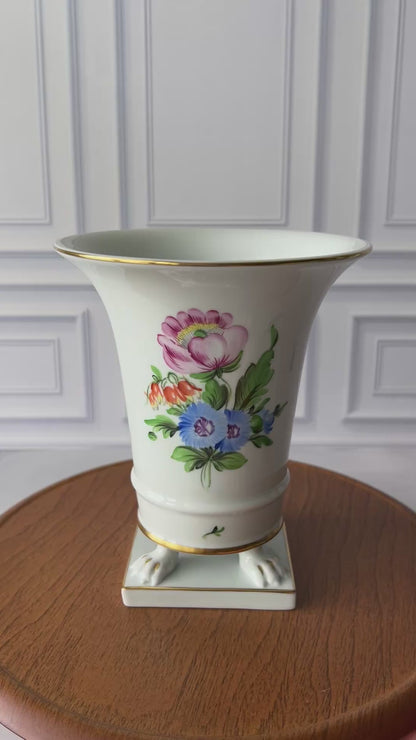 Vintage Herend Hand-Painted Porcelain Vase | Hungary | Circa 1970s